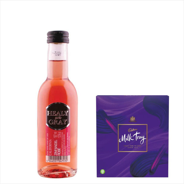 Healy & Gray Zinfadel Rose 18.7cl & Milk Tray Chocolates