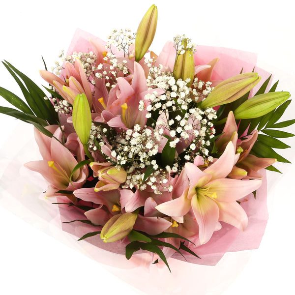 A Classic Pink Lilies Bouquet