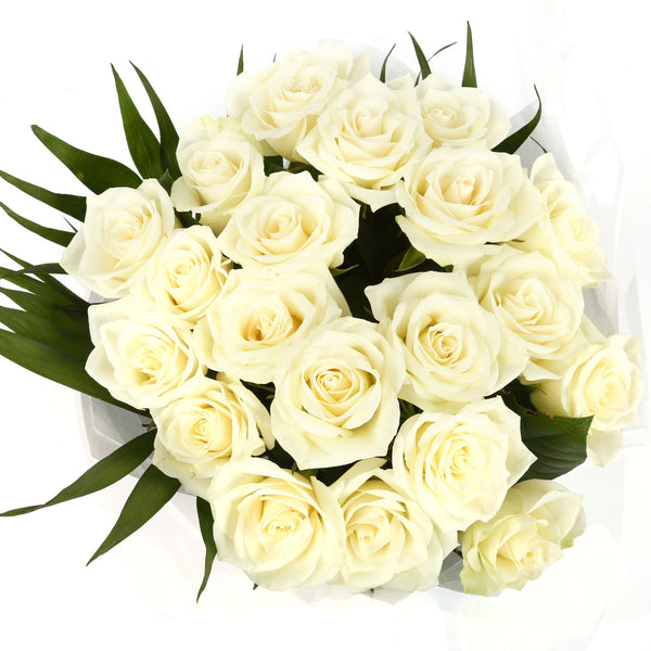 20 White Roses Bouquet