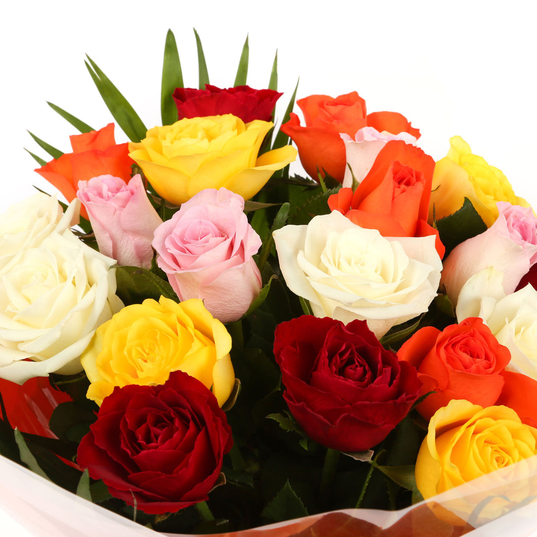 20 Mixed Roses Bouquet Flowers – Bouquetsbypost