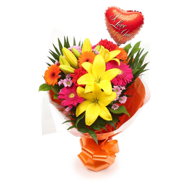 Love Balloon & Summer Sun Bouquet