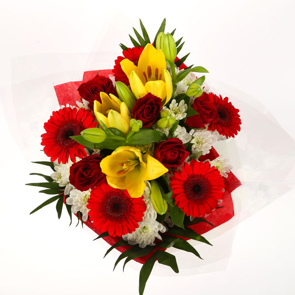 A Cherished Red Blooms Bouquet