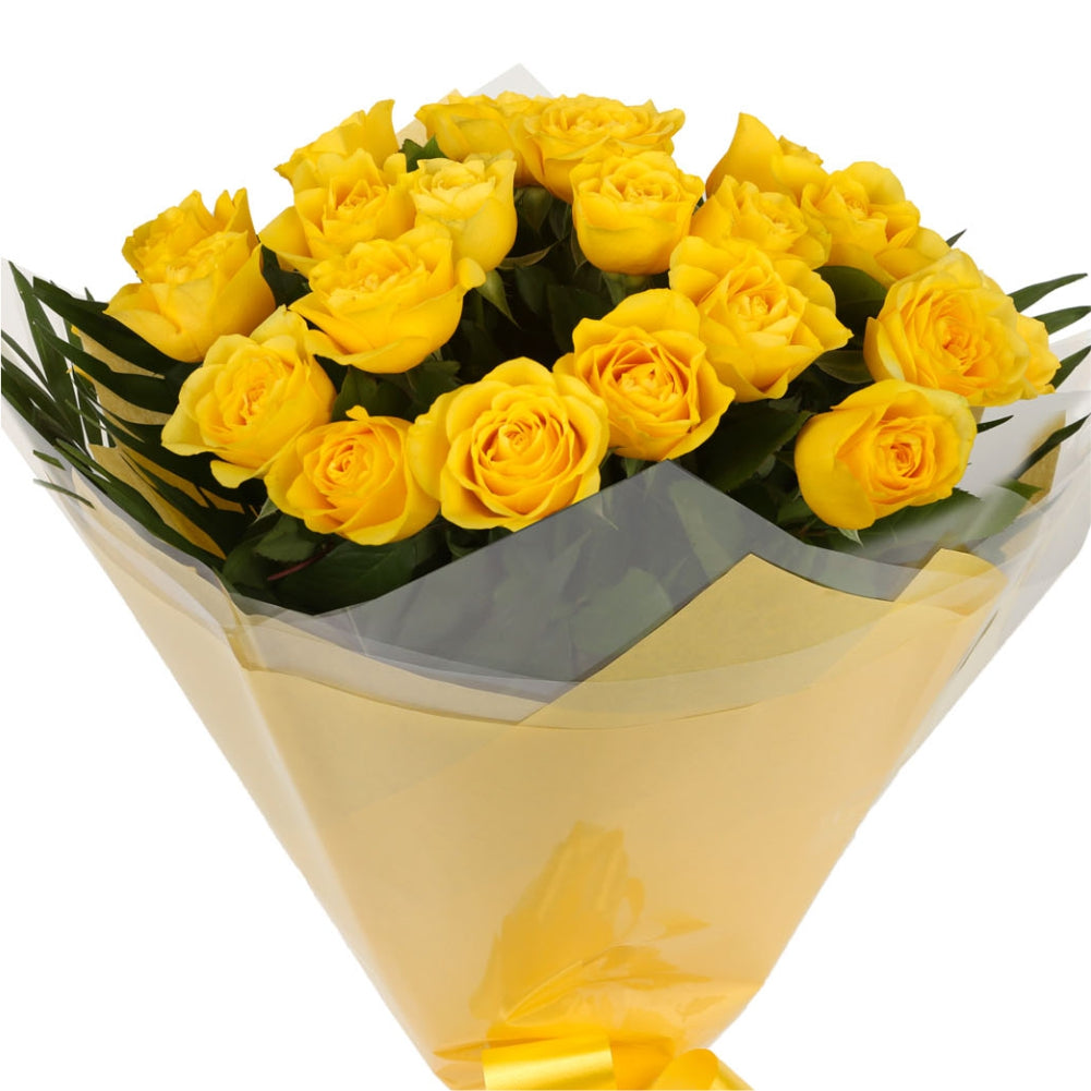 20 Luxury Yellow Roses Bouquet – Bouquetsbypost